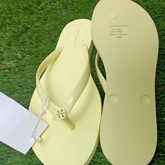 NEW Tory Burch Chelsea Flip Flop Sandals in Pastel Yellow - Picture 4 of 4